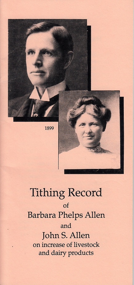 Tithing Record of Barbara Phelps Allen and John S. Allen