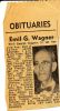 Emil George Wagner obituary