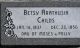 The Headstone of Betsy Arthusia Childs