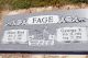 The Headstone of George F. and Olive (Bird) Fage in the Evergreen Cemetery