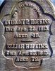 The Headstone of Anthony P. Hopkins and Elijah Hopkins in the Warren Cemetery