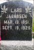 The Headstone of Lars Jacobsen in the Logan City Cemetery
