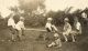 Margaret Patricia and Ida Louise Anderson Playing on the Teeter-totter
