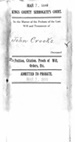 1899 Probate of John Crooks