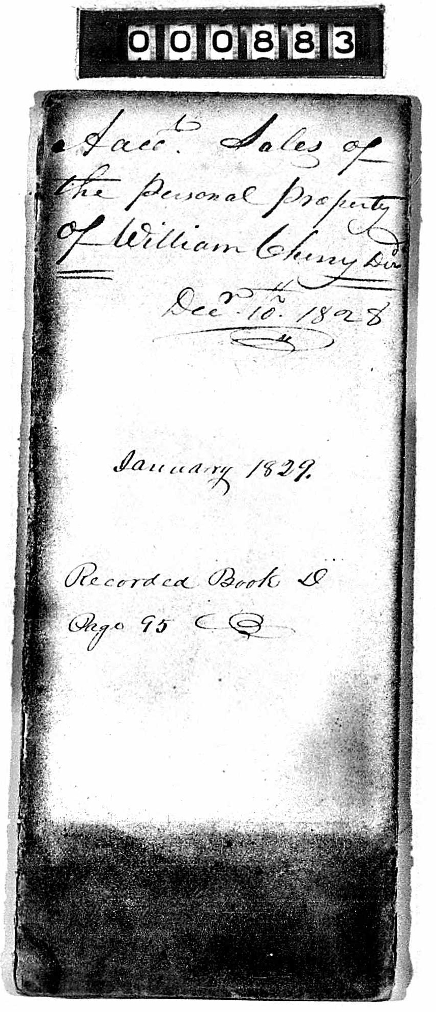 The Probate and Court Records of William B Cherry, 1828