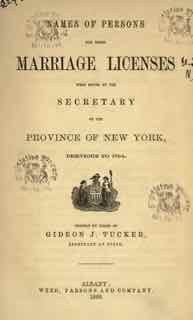 1761 Marriage License Index Cornelius Martineau 1734-1797