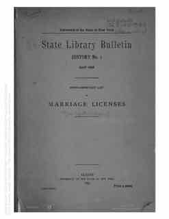 Supplementary List of Marriage Licenses, Mary Martineau 1730-1791 and Jacob Barager 