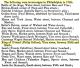 1785 Listing of Taverns in Philadelphia