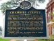 Chambers County, Alabama plaque 