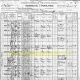 1900 United States Census for Theodore B Rogers, his wife Mary Evaline Rogers (maiden name Dye) and Family