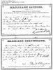 The Marriage Record of John Allen Cherry and Rhoda Tarrants in 1861