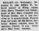 1940 Obituary for Emma W Baillet