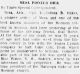 1916 Obituary for Collins B Hakes