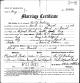 Marriage Certificate for Mary Ellen Margaret Clifford and Arthur H. V. Lumsdaine