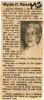 Obituary for Myrtle Darney Parker: 29 July 1985