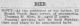 1906 Death Notice of Thomas H Nott Jr