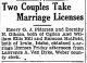 Emery G.J Petersen and Dorothy H. Gibson obtain Marriage License