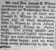 Marriage Announcement for Walter and Abigail Sant in 1901