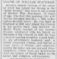 Obituary of William Spackman: Deseret Evening News, Friday, April 11th, 1902