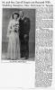 Violet Mae Muehlen newspaper announcement of wedding