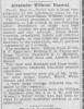 Funeral Services for Alexander Wilkins Sr.: 1902 