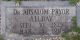 Dr. Absalom Pryor Allday Headstone