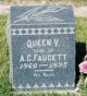 Martha Victoria 'Queen' Bailey Faucett tombstone