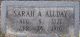 Sarah A. Allday headstone