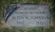 Alton M. Johnson's headstone