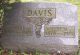 Headstone of Frank and Loie M Davis