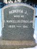 The Headstone of Rebecca Jane (Davis) Strickland in the Green Mount Cemetery