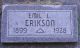 Erikson, Emil Laurence, 1899 - 1928, Headstone