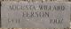 Headstone for Augusta Willard Ferson (1831 - 1907)