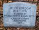 Headstone of John Gordon, placed in 2013