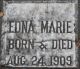 The Headstone of Edna Marie Jacobsen in the Logan City Cemetery