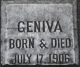 The Headstone of Geniva Jacobsen in the Logan City Cemetery