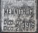The Headstone of Kenneth George Jacobsen in the Logan City Cemetery