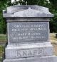 The Headstone of Orrin and Mary (Montgomery) Knapp in the Oakwood Cemetery