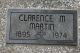 The Headstone of Clarence Mayfield Martin