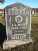 The Headstone of Andrew A. Muse in the Oakwood Cemetery