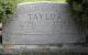 Headstone for William Aquilla Taylor and Edna Verba Child Taylor (Front)