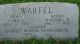 Headstone for John C. Warfel (1856-1932) and his wife Rachael Reese Warfel (1866-1947)