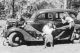 Beverly and Friends in a 1935 Ford Pickup