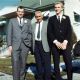 Lester with his sons, Harry and Roy Robbins