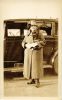 Rosara Obray Thomas and an old automobile