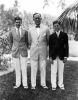 Joseph P. Kennedy, Sr. with sons Joseph P. Kennedy, Jr. (left) and John F. Kennedy (right). Palm Beach, Florida, 1931. 