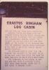 Erastus Bingham Log Cabin Plaque