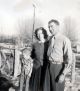 Ricke, Bessie and Vivian Edwards in Greenville, Utah shortly after Vivian returned home from World War II