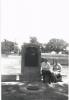 Hubert and Bertha at monument during Mormon Tours Vacation