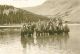 Snellen Johnson and kids above Dry Fork, Vernal, Utah about 1918